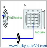 Hình 8: Đo điện trở giữa cực 2 của đầu giắc van phanh khí xả và cực 36 của giắc ETCM