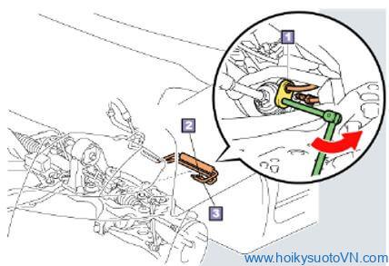 Hình 27: Tháo ống dầu trợ lực lái 